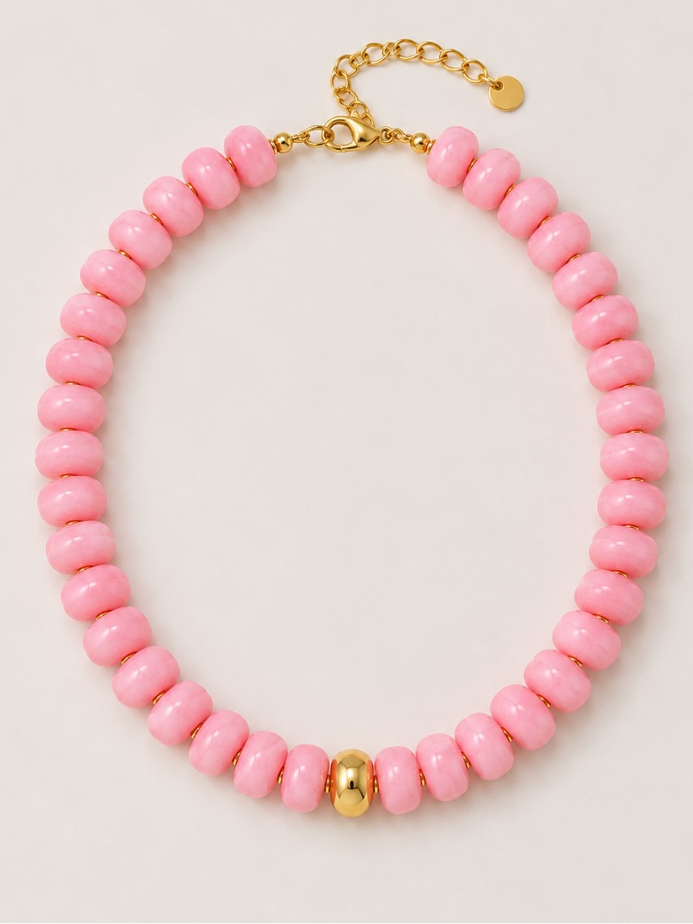 New! Preppy Colorful Pink Blush Beaded Dopamine Necklace NWOT 5074
